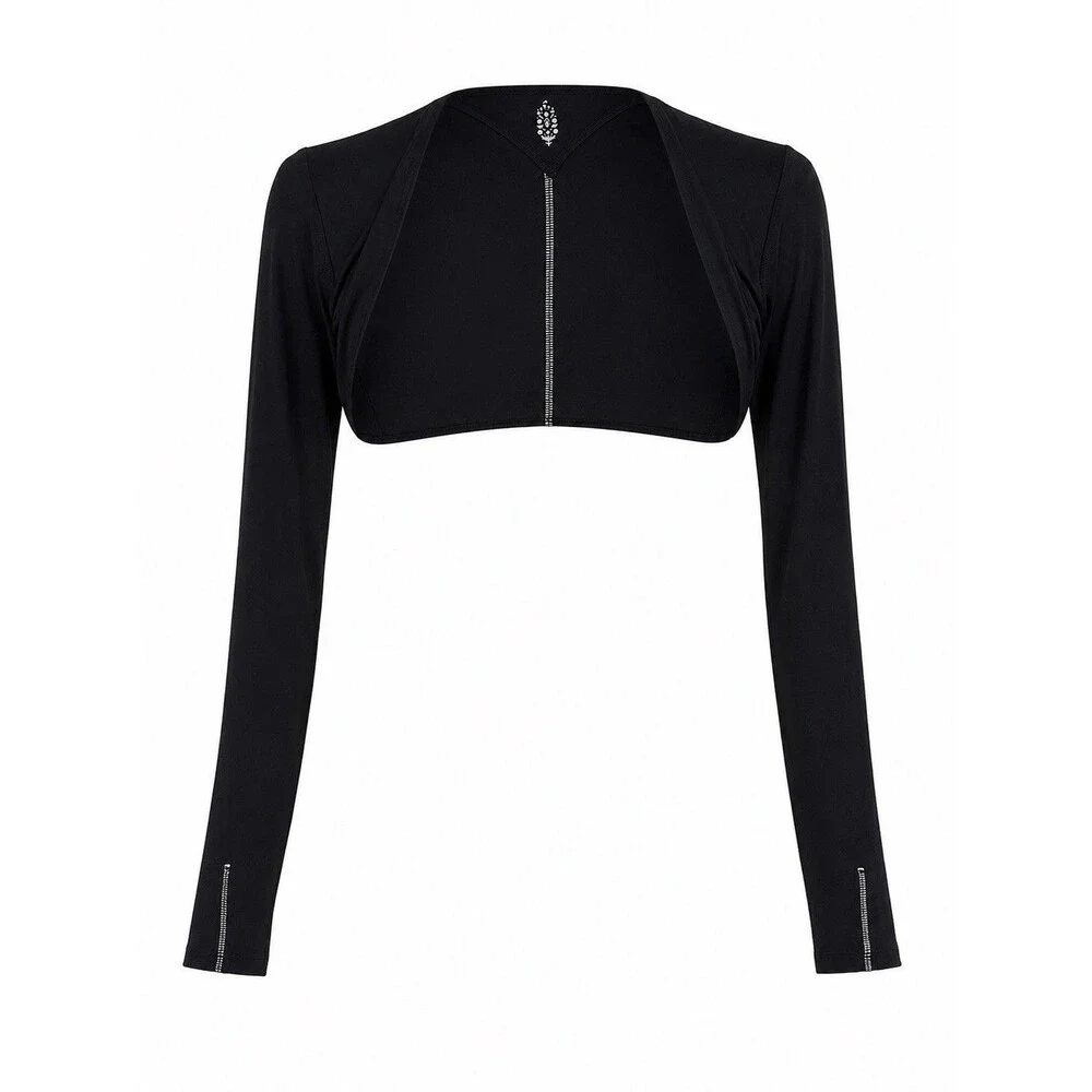 FP Movement Black Long Sleeve Bolero Sz XS shrug cover up NWT